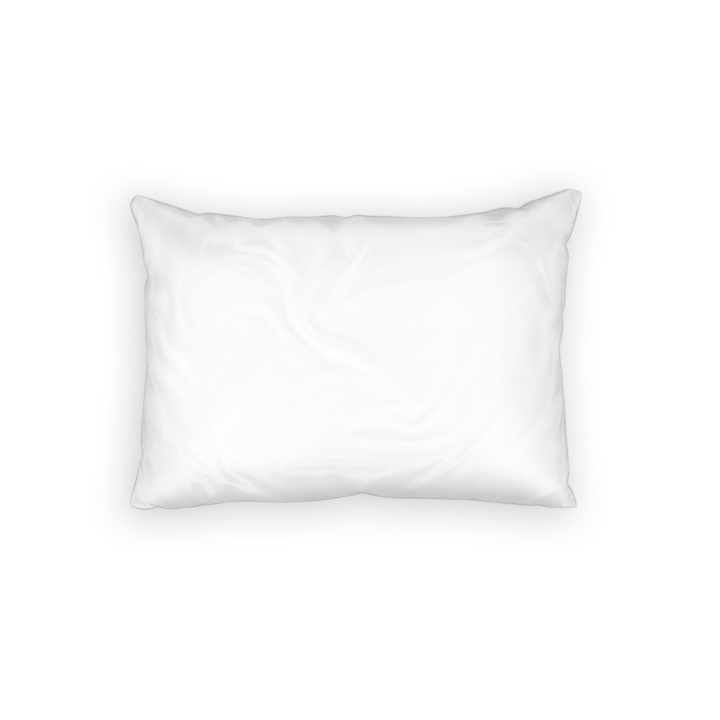 Back view of the pillow sham showing the plain white reverse side of the cotton decorative case