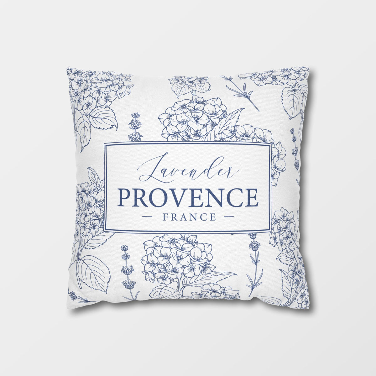 Blue Hydrangea Pillow Cover  | Hampton Throw Pillow Case