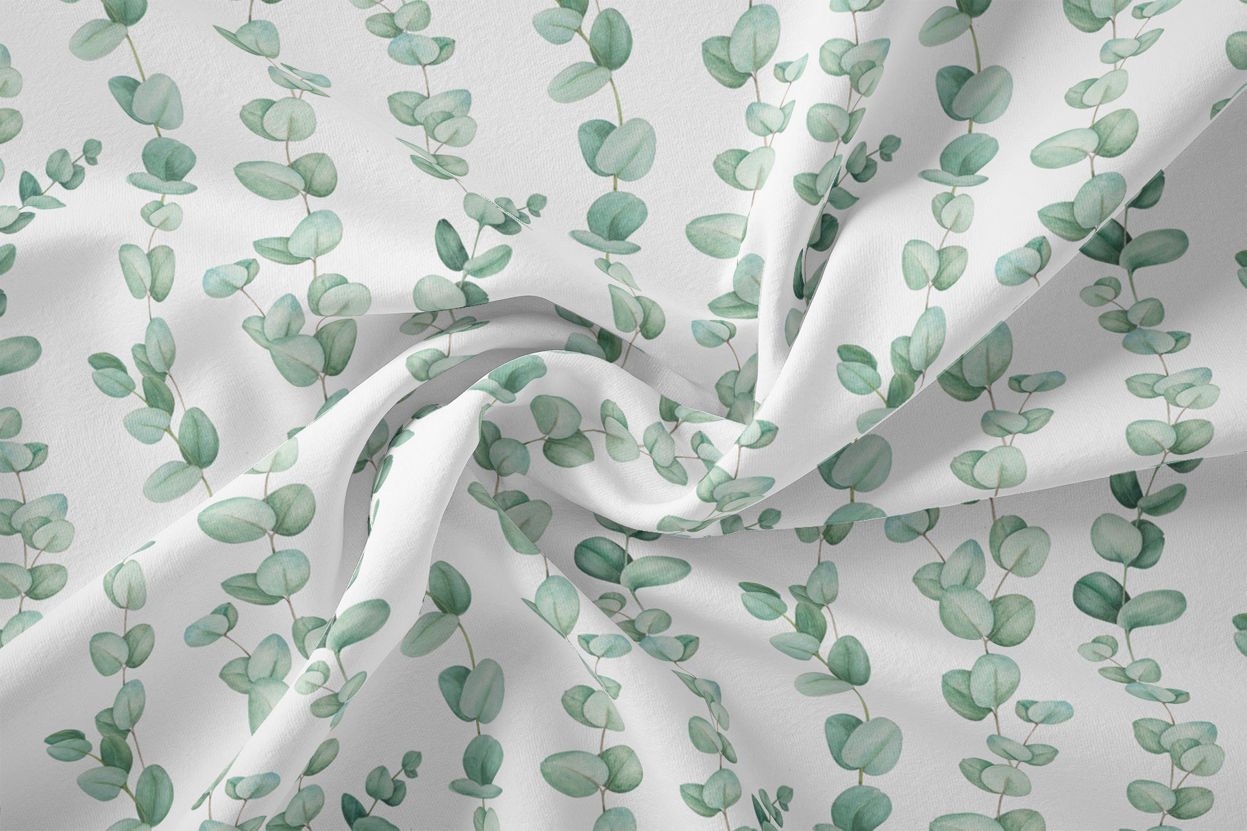 Eucalyptus branch seamless pattern set preview