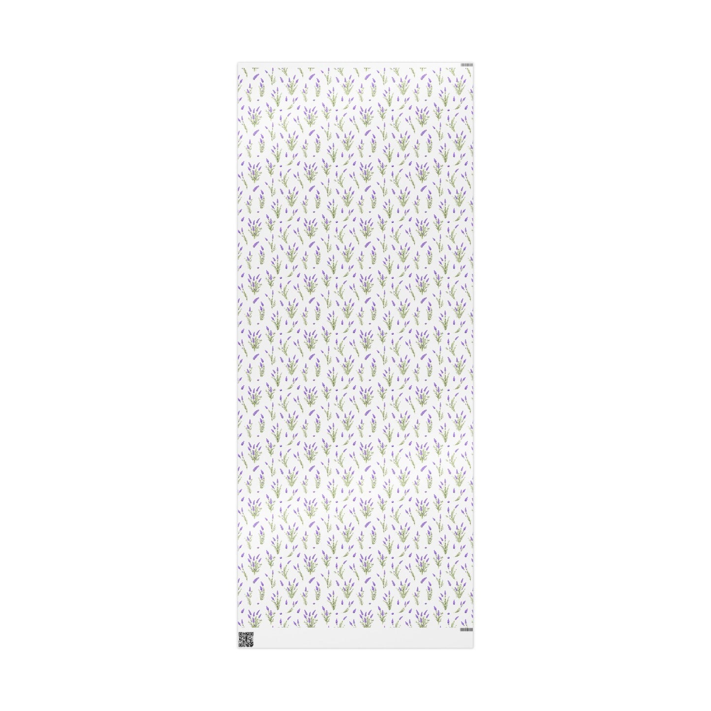 Lavender sprigs wrapping paper pattern shown in the 30 x 72 inch glossy format