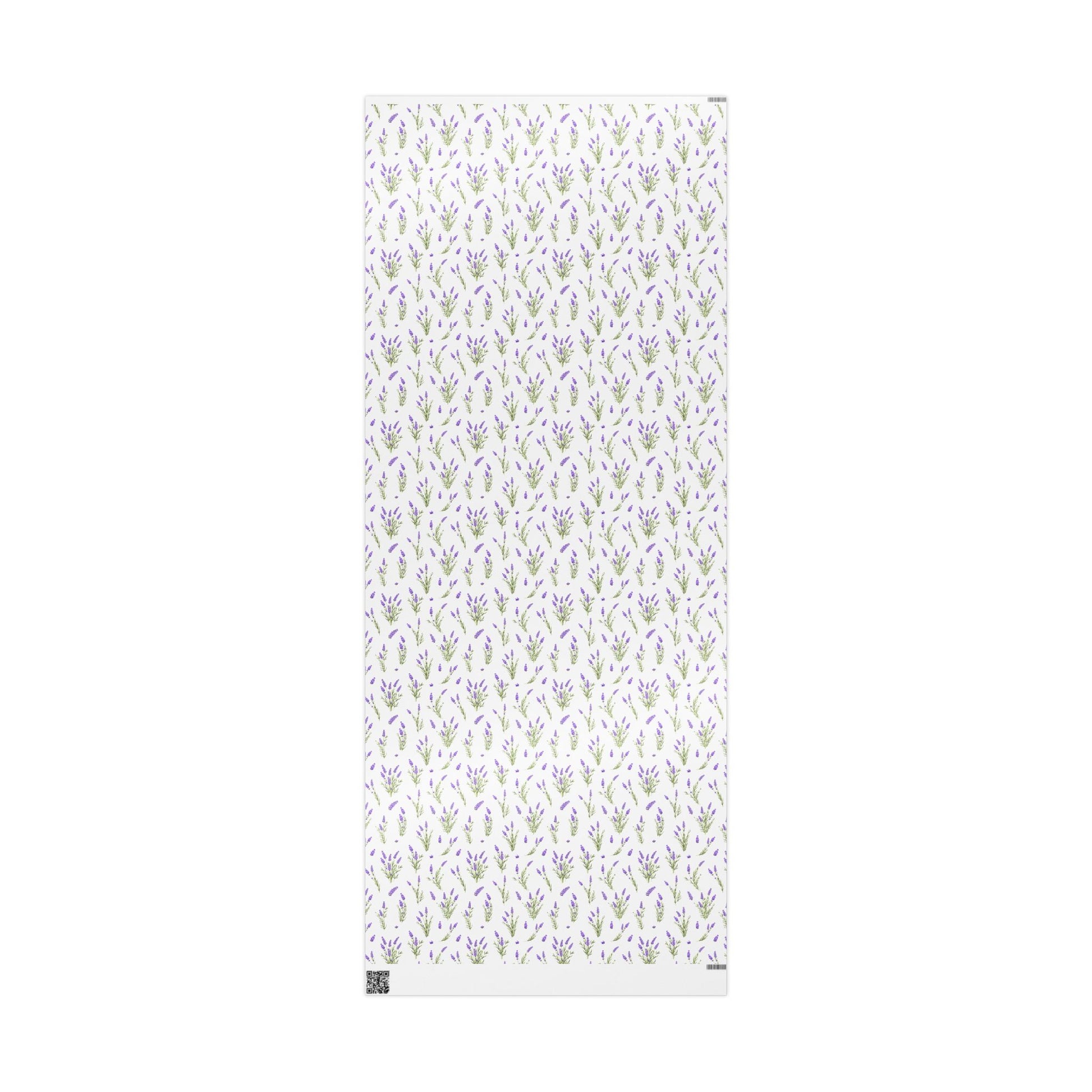 Lavender sprigs wrapping paper pattern shown in the 30 x 72 inch glossy format