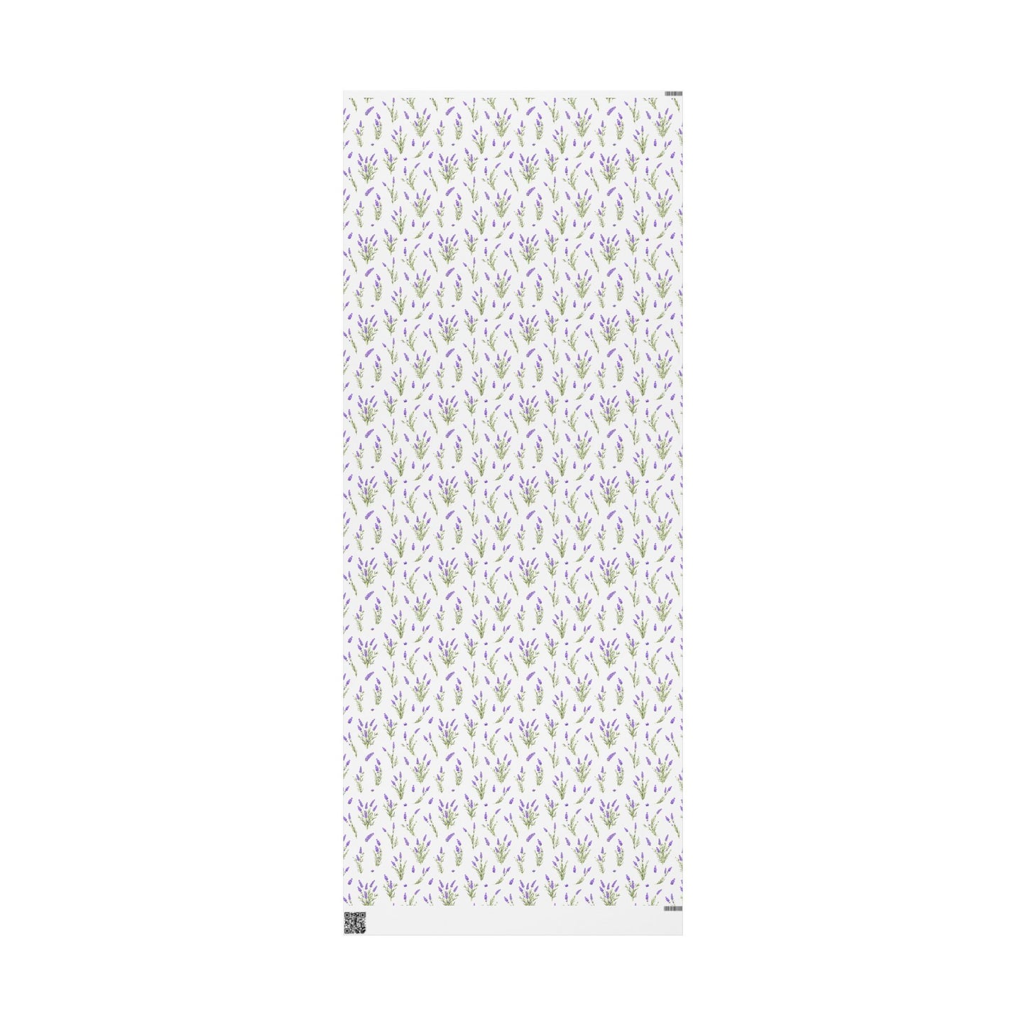 Lavender sprigs wrapping paper pattern shown in the 30 x 72 inch matte format